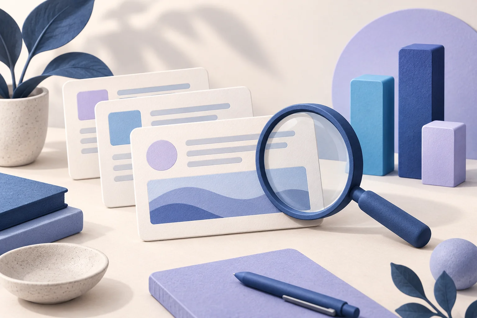 Illustration of reach, impressions, engagement and engagement rate coming back from a published post and feeding into which topics and styles come next
